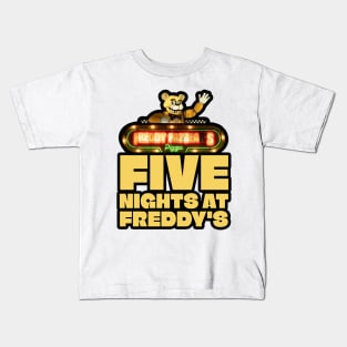 five nights at freddy's movie 2023 Josh Hutcherson graphic design Kids T-Shirt